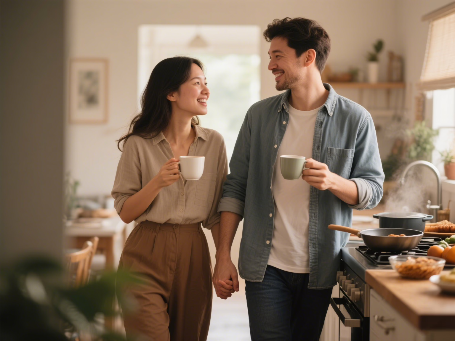 Couple building emotional connection through positive daily interactions