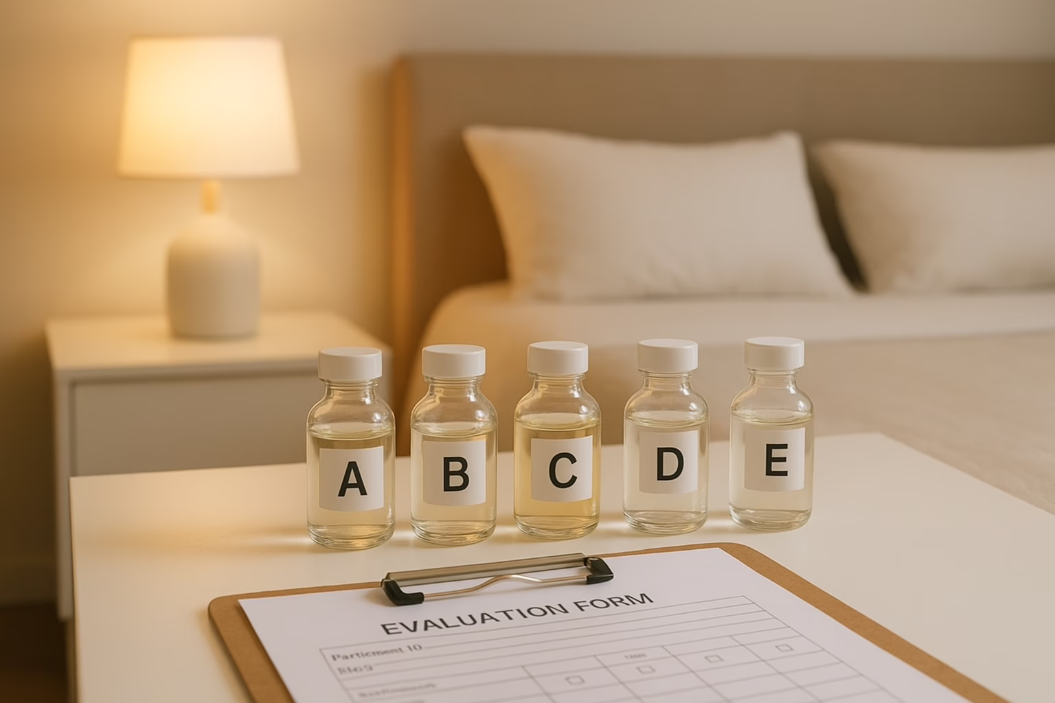 Couples participating in blind lubricant testing study with anonymous product samples