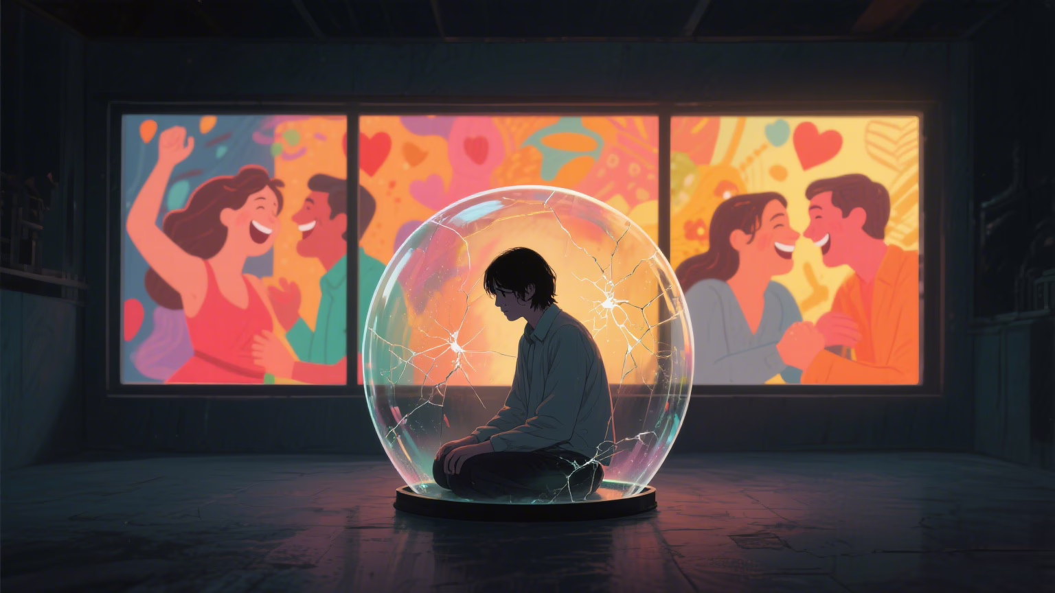 Depression and stress isolating person from intimacy and sexual connection