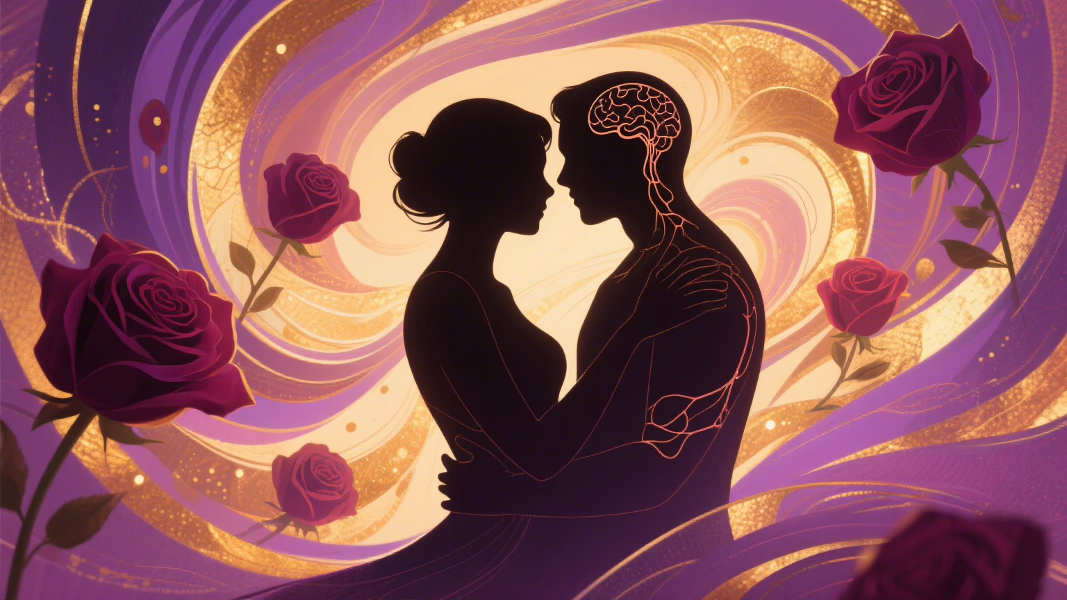 Artistic illustration of intimate connection and psychology of sexual arousal