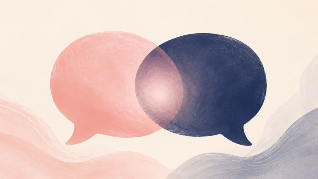 Illustration representing trust and open communication between partners