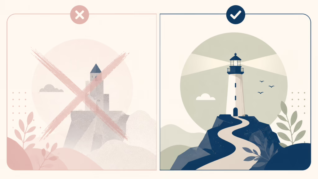 Myth versus truth comparison card illustration